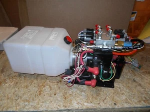 * HYDRAULIC EQUALIZER POWER PUMP UNIT 433521 12V RESERVOIR FREE SHIP *27* - Picture 1 of 6