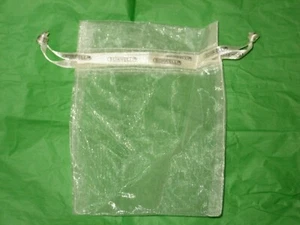 Sorrelli Jewelry Pouch White Sheer Fabric Dust Bag Drawstring Close 4.5 x 5.5” - Picture 1 of 3