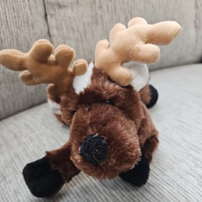 Ganz Webkinz Reindeer Brown Christmas Plush Stuffed Animal HM137 No Code 8” - Image 1 of 4