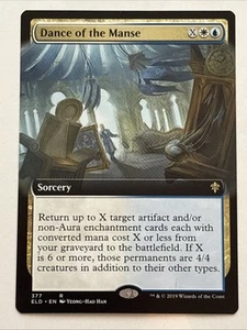 Magic The Gathering Trono de Eldraine Danza de la Mansa Arte Extendido 377 Casi Nuevo Raro - Imagen 1 de 2