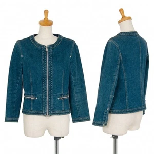 L'EQUIPE YOSHIE INABA Zip Up Stretch Denim Jacket Size S-M(K-104745) - Picture 1 of 12