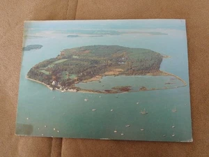 EO SCOUT ENGLAND POSTCARD BROWNSEA ISLAND 1ST BP CAMP POOLE HARBOR UK MAIL CARD - Picture 1 of 3