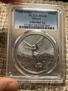 🔥🔥2014 Mo Libertad PCGS MS68 - Rare Date High Grade Mexican Silver! - Picture 1 of 7