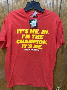 2023 Champs It's me I'm the champion t-shirt Mens Medium Chiefs Kelce NWT - Picture 1 of 3