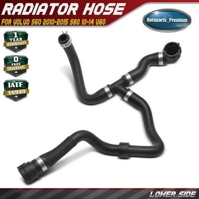 Lower Side Radiator Coolant Hose for Volvo S60 2010-2015 S80 2010-2014 V60 V70 - Image 1 of 4