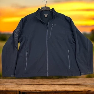 Chaqueta softshell Ariat Logo 2.0 para hombre 2XL negra resistente al viento al agua al aire libre - Imagen 1 de 21