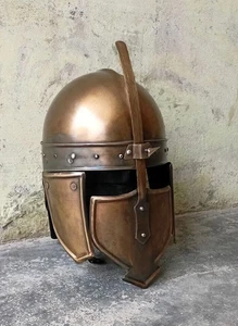 Helm Halloween voll funktionsfähig Mittelalterhelm geschlossen tragbar Rüstun... - Bild 1 von 4