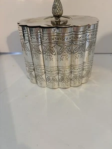 International Silver Co. Schmuckkästchen, geätzt, versilbert, Indien - Bild 1 von 17