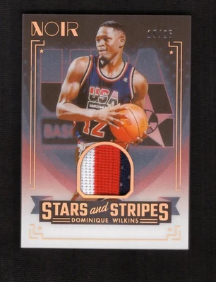 Parche de camiseta Panini Noir Dominique Wilkins Stars & Stripes Game Worn 2023-24/25 Foto 1 de 2