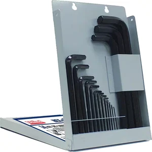 Hex-L Key Allen Wrench - 14-Pieces Set Metric MM Sizes 0.9-17 Long Series with M - Picture 1 of 12