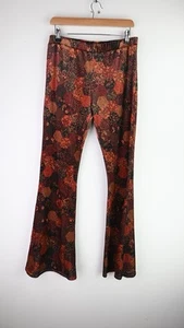 Flare Street "Endoria" patchwork printed velvet flares size XL/UK14-16 BNWT - Picture 1 of 10