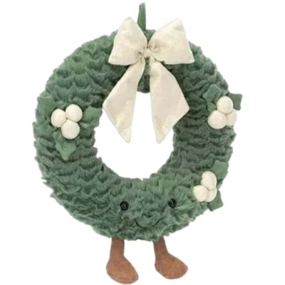 MARKENLOS Jelly Cat Wreath Plush Doll Halloween Christmas Decorations Gift Soft Plush