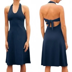 Patagonia Morning Glory Damenkleid Größe Small marineblau rückenfrei Neckholder - Bild 1 von 6