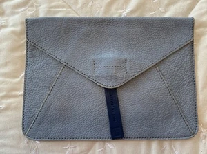 Gap Light Blue Leather Envelope Clutch - Picture 1 of 4