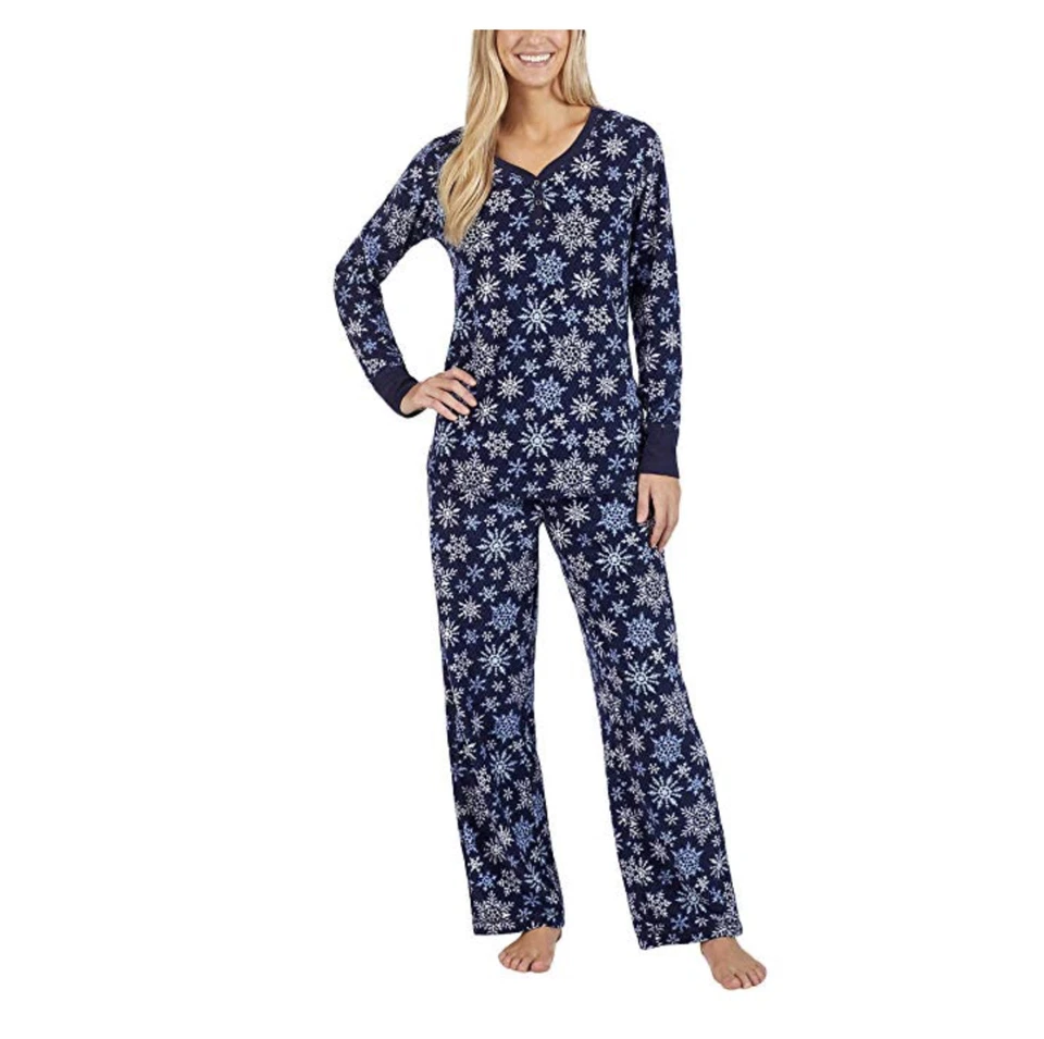 Nautica Womens 2 Piece Fleece Pajama Sleepwear Set Size S