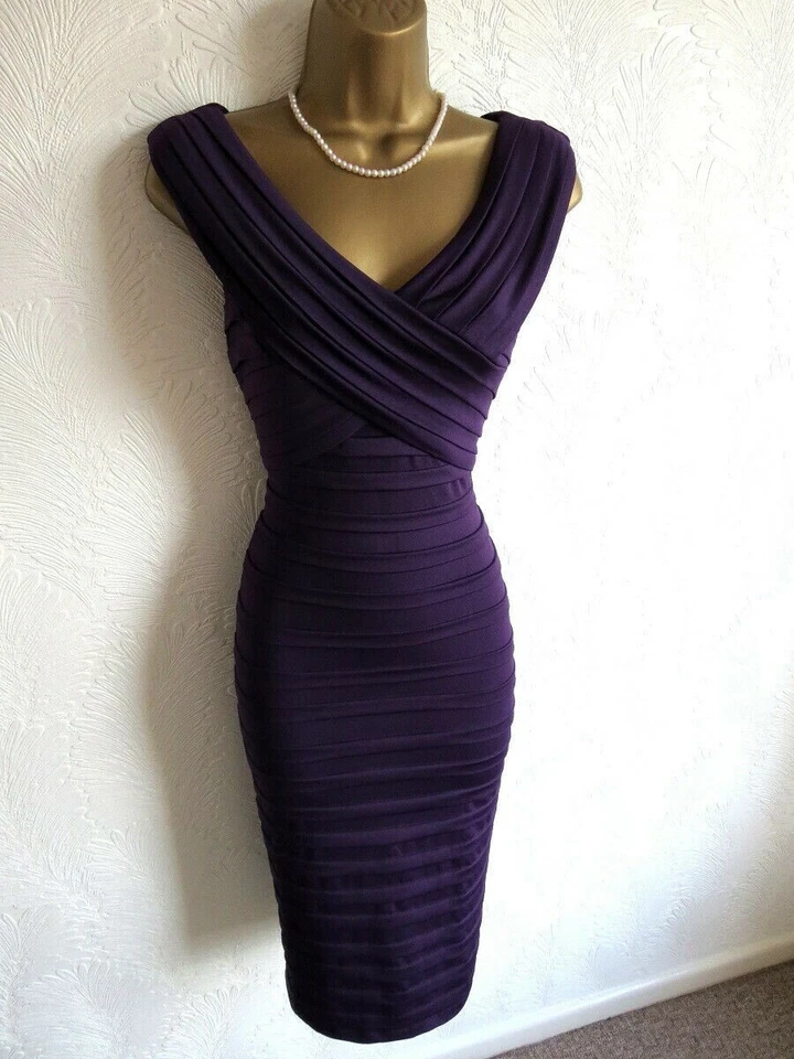 Phase Eight Womens Dress UK 14 EU 42 US 10 Evening Wedding Holiday Party Pleat - Image 1 of 4