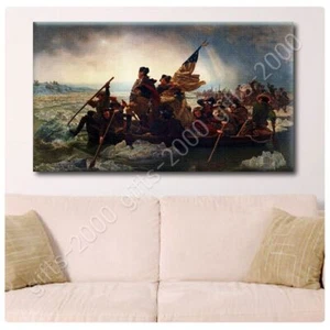Washington Crossing The Delaware by Emanuel Leutze | Ready to Hang Canvas | Wall - Picture 1 of 6