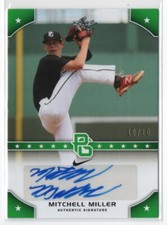 2015 Leaf Perfect Game National Showcase Green /10 Mitchell Miller #PG-MM2 Auto