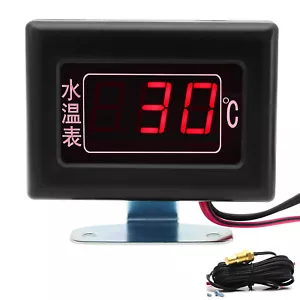 Universal Digital Water Temperature Gauge Meter +10mm Temp Sensor for Car - Picture 1 of 18