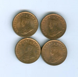FOUR INDIA 1924 1/12 ANNA COINS--UNCIRCULATED - Picture 1 of 2