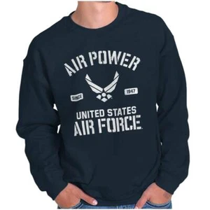 United States Air Force Wings Logo Air Power Womens or Mens Crewneck Sweatshirt - Picture 1 of 10