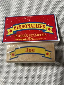 Wood ink Rubber stamp JOE name New scrapbooking boys Art Wooden Noteworthy - Picture 1 of 2
