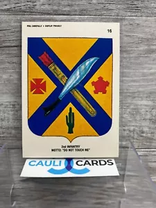 1991 Topps Desert Storm Sticker #16 2nd Infantry Motto Do Not Touch Me - Picture 1 of 2