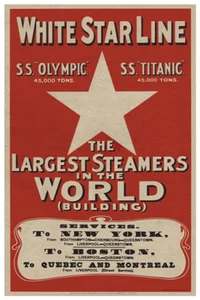 Weißer Stern Olympic & Titanic 12 x 18 Poster - Bild 1 von 5
