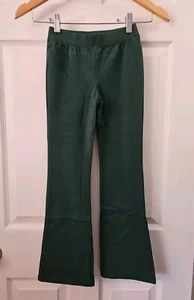 NWT Hanna Andersson MALACHITE GREEN FLARE Leggings 130 8 $30 - Picture 1 of 6