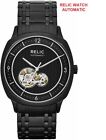 New Relic Mason Black Ip,Automatic Skeleton Bracelet Watch Zr77261