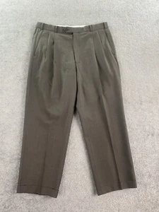 Brooks Brothers Pants Men 36x27 Taupe Wool Luxury Premium Designer 346 Stretch - Picture 1 of 11