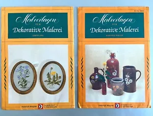 2x Malvorlagen für dekorative Bauernmalerei Wacofin Gerti Lang Marianne Möller - Picture 1 of 4