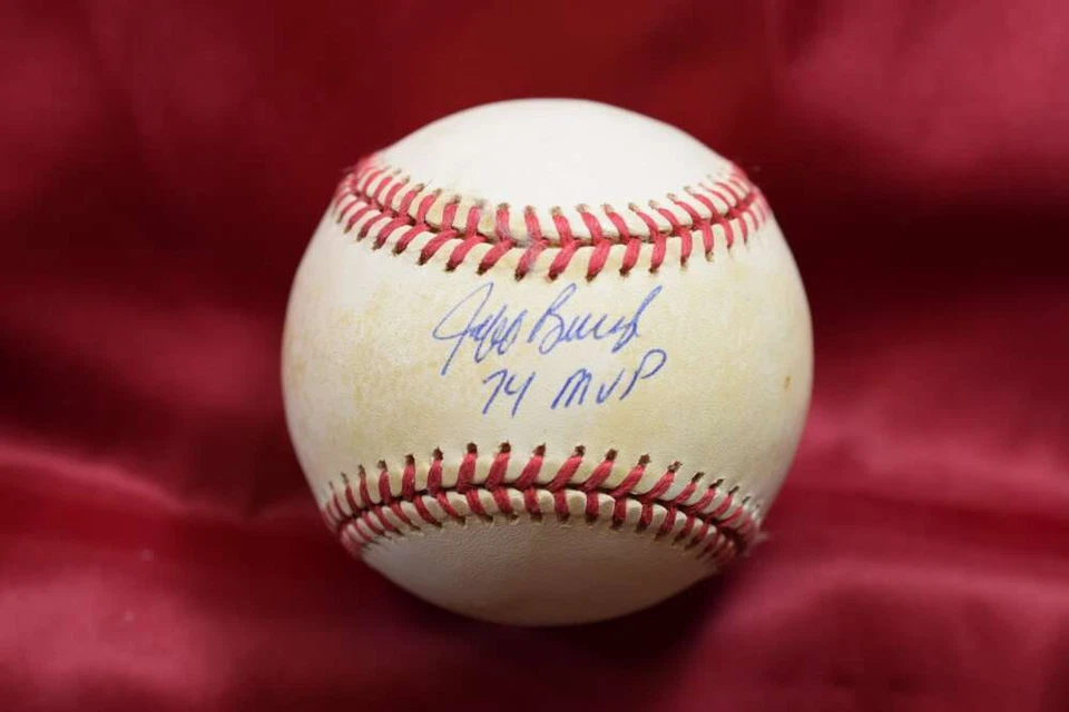 Бейсбольный мяч с автографом Джеффа Берроуза из Американской лиги OAL 74 MVP - Изображение 1 из 1