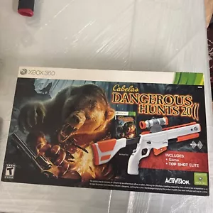 XBOX 360 Cabelas Dangerous Hunts 2011 Box Set Game + Top Shot Elite SEALED - Picture 1 of 4