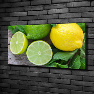 Tulup Dipinto Su Tela Pittura Su Un Muro 100x50cm - Lime E Limone
