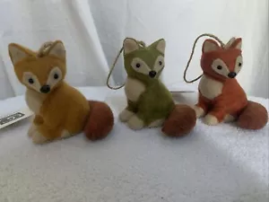 Giftcraft Inc. Felt Fox Ornament Diff Colors NEW - Picture 1 of 6