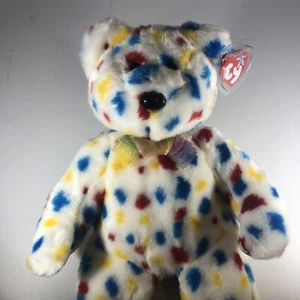 Ty Beanie Baby TY 2k Konfetti Bär mit Etikett Plüschtier SELTEN PE Pellets NICHT MEHR ERHÄLTLICH - Bild 1 von 12