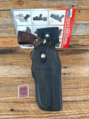 Funda revólver giratoria vintage HOYT cesta negra rotura delantera para S&W K modelo 19 Foto 1 de 4