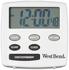 West Bend White Electronic Timer With Clock 40055