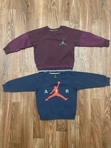 2 Air Jordan Kids Sweatshirts / Color Burgundy&Navy / Size 5-6 yrs 110 - 116 cm - Picture 1 of 5