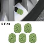 5 Stck. Auto Reifenventil Schaftkappen Reifenventil Staubabdeckungen Universal 7 mm grün