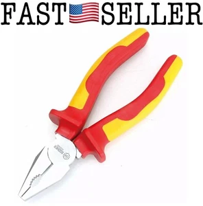 BOOHER 0220006 Insulated Combination Pliers, 6 Inch, 1,000 VAC VDE certificate - Picture 1 of 11