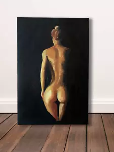 Akt Frau Original Ölgemälde A4 signiert zeitgenössische Kunst - Bild 1 von 5