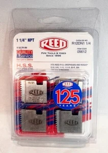 Reed Mfg - 05612 - R12DN 1 1/4 1-1/4" NPT R12+ Segmental Pipe Dies - HSS NEW - Picture 1 of 2