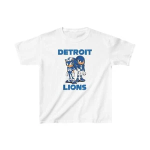 Sonic and Knuckles Detroit Lions Kids Tee - Jahmyr Gibbs and David Montgomery, - Picture 1 of 13