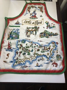 Vintage italienische Themenschürze mit Tasche - Isola Di Capri - Bild 1 von 10
