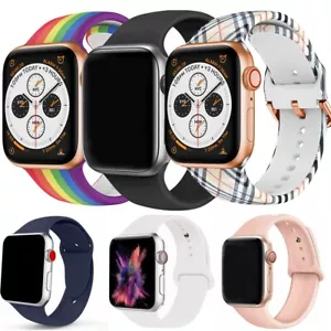 Silicone Sport Band Strap For iWatch Apple Watch Ultra 2 Series 9 8 7 6 5 4 3 SE - Picture 1 of 17