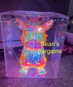 Lámpara de mesa grande multicolor Pokemon luz nocturna autismo TDAH calmante 3d 5d 7d - Imagen 1 de 5