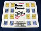 Vintage Buss Fuse No. 27 Counter Top Car Kit Display Card with Fuses & Envelope