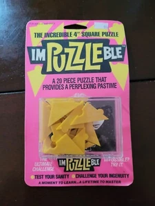 CHALLENGE SOLVE THIS PUZZLE Impuzzleble 4"Sq 20 Piece Puzzle Very Rare Vtg 1990 - Picture 1 of 3